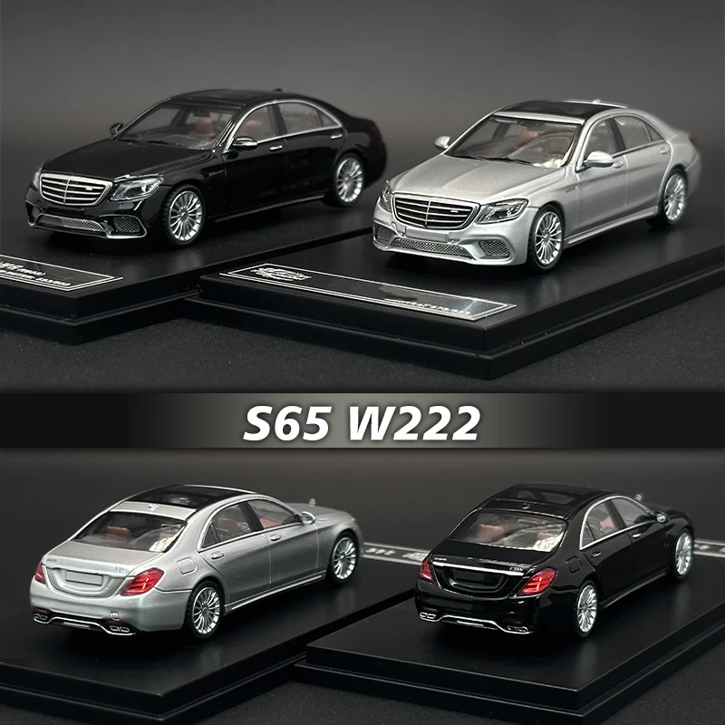 

Литая модель автомобиля KING в наличии 1:64 S65 W222 серебристо-черная