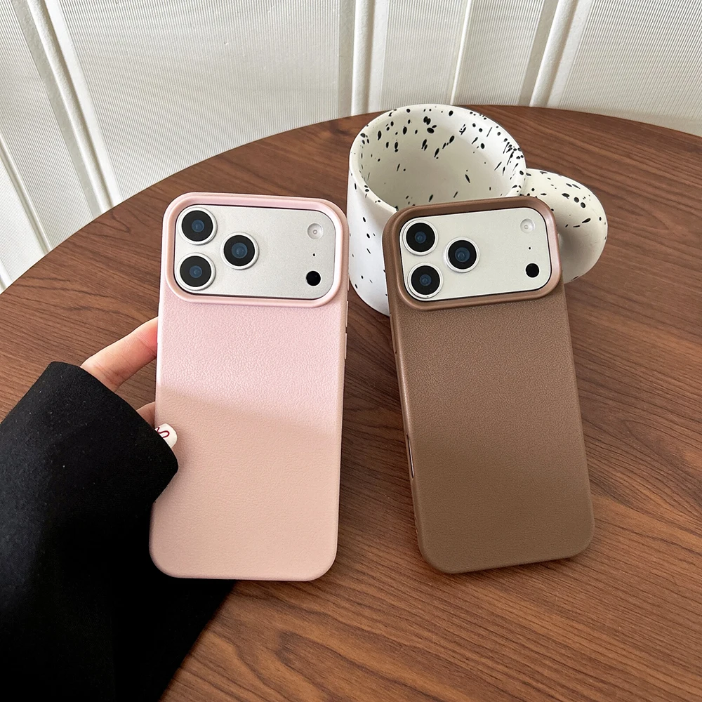 Elegant Leather-Texture Silicone Soft Case - Candy Color Matte Back Cover TPU Shell
