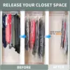 6 Pack Hanging Vacuum Storage Bag Reusable Space Saver Compressed Bag with Hangers for Clothing for Jacket, Suits, Dress, 2
