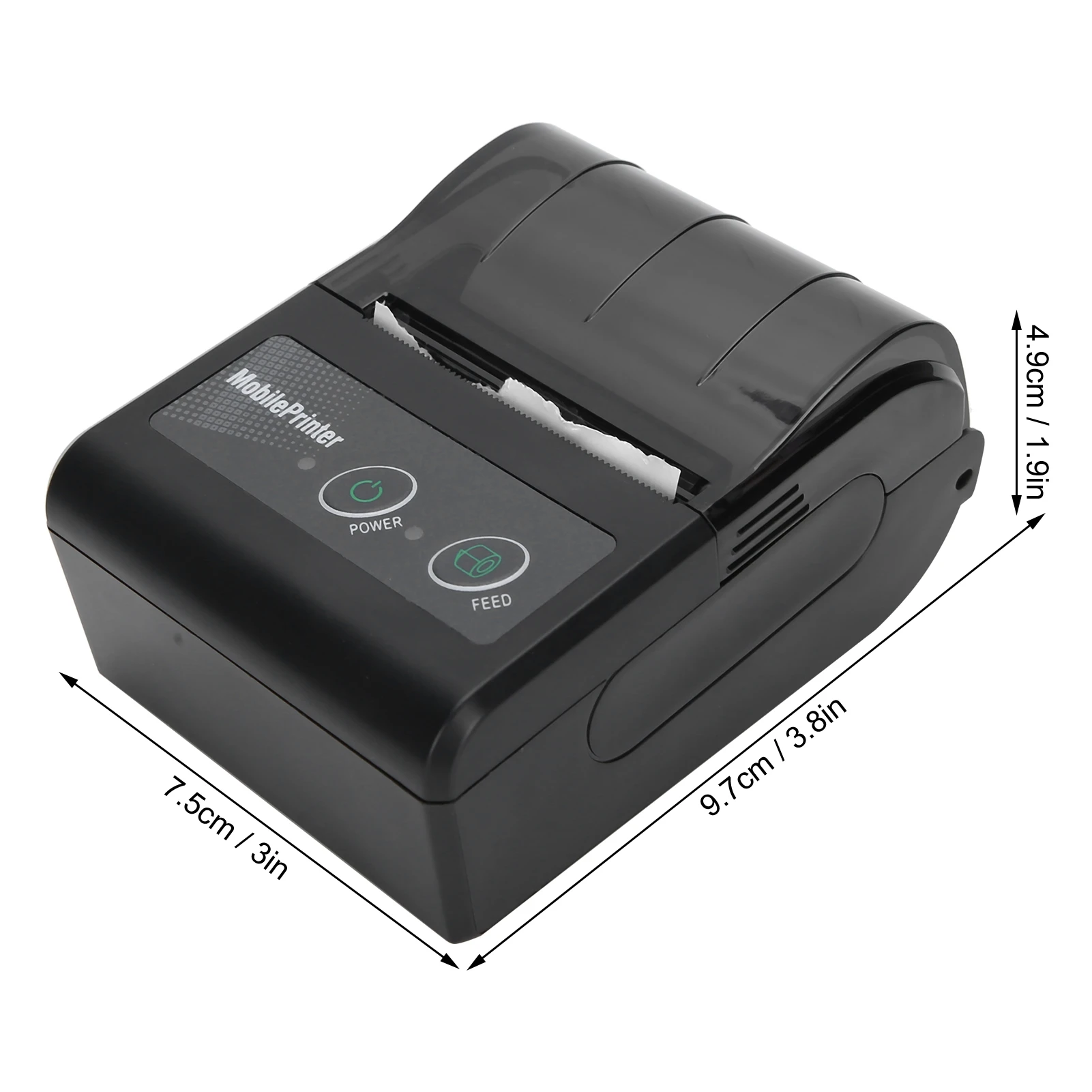 【New】Bluetooth Thermal Receipt Printer Portable Ticket Pass Bill Mini Label Machine Portable Thermal Receipt Printer