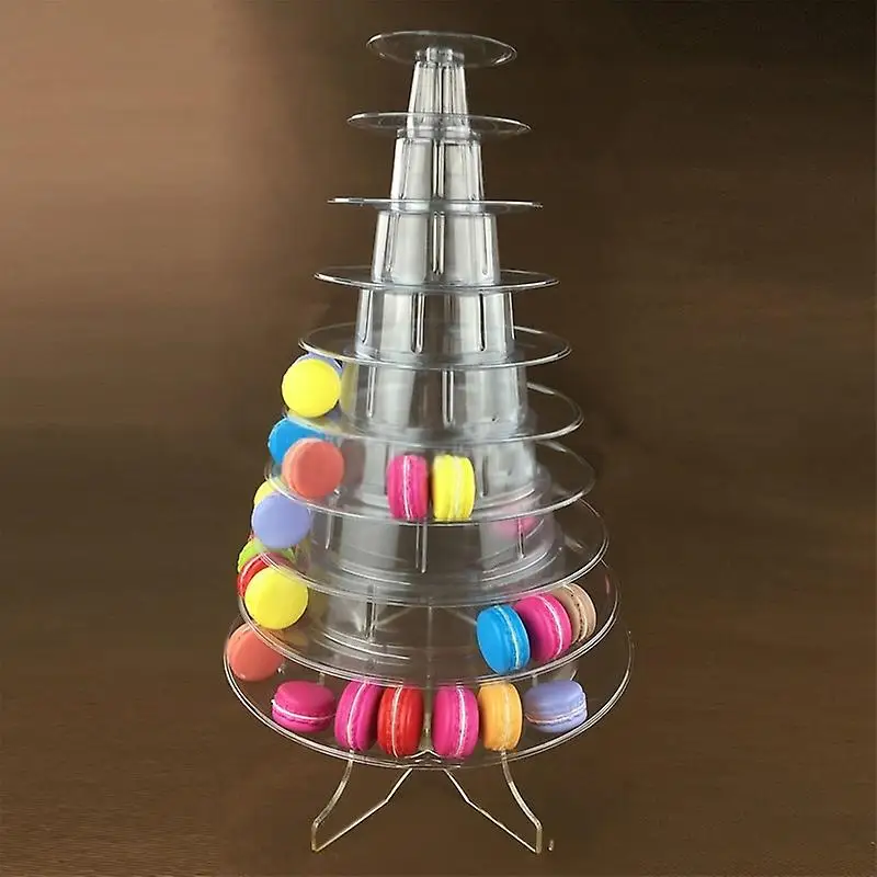 Tiered Macaron Tower Stand Cake Display Rack Cupcake Holder Dessert Stand for Baby Shower Wedding Birthday Party Decorations