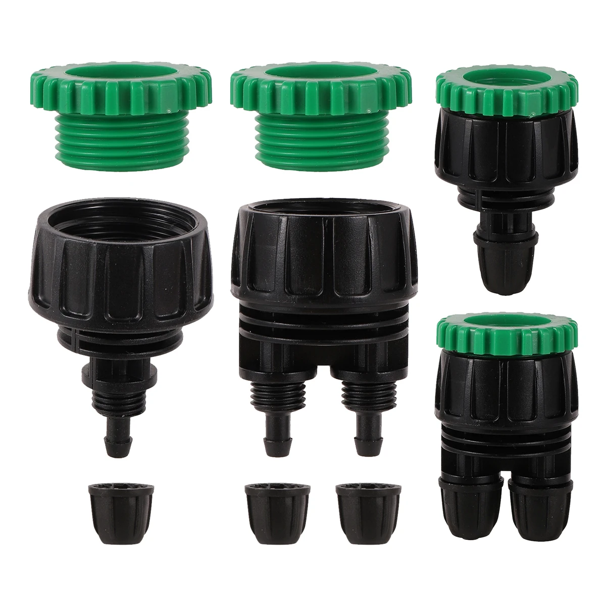 EU Standard 1/2" 3/4" Female Thread To 4/7mm Locked 1/2-Way Connector Home Gardening Orchard Lawn Irrigation Capillary Coupling pipe fitting water pipe fitting hose pipe fitting