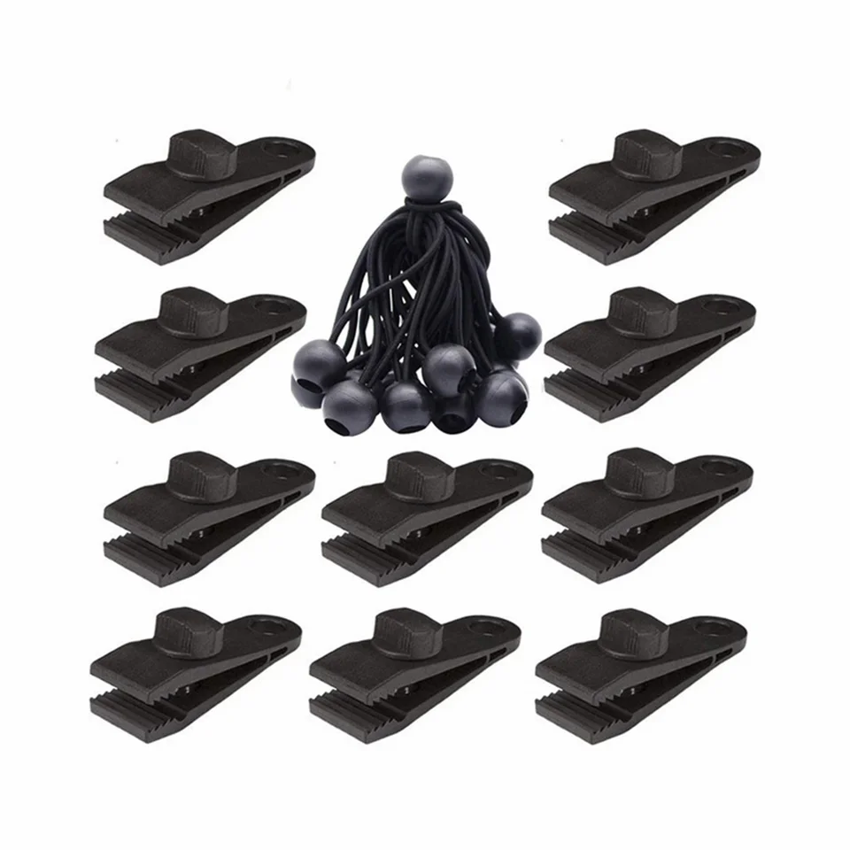 YIXISI 50PCS Tenda Morsetto, Tarp Clip, Clip Plastica, Mollette per Tenda da Campeggio Antivento da Stringere per Attività all'aperto