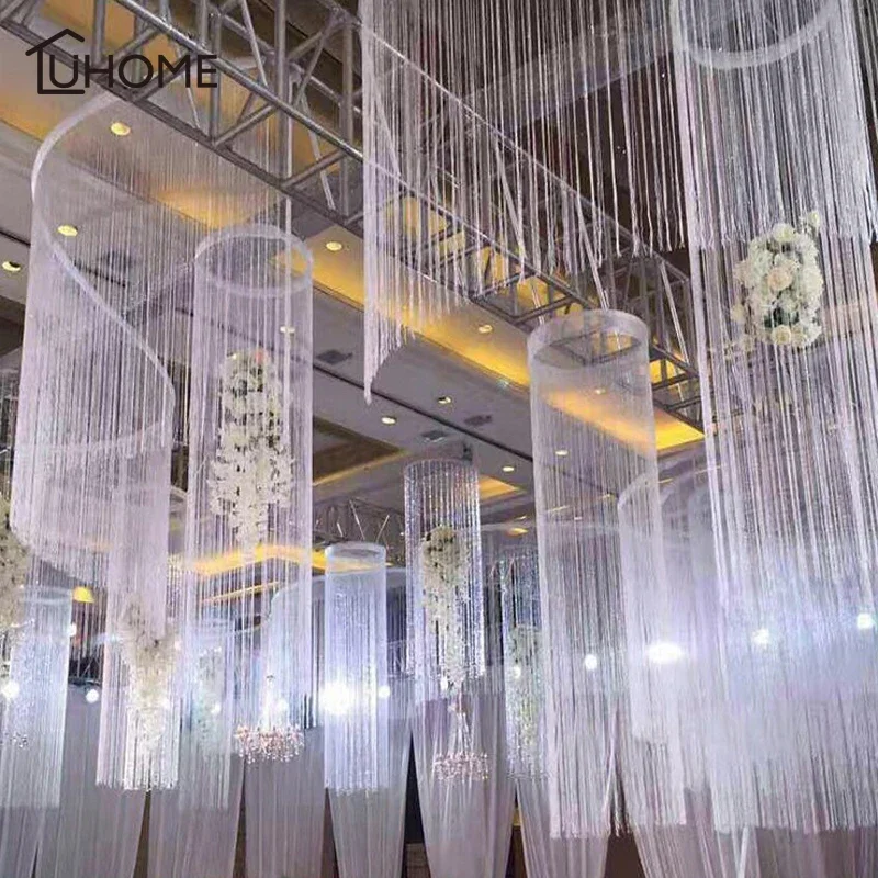 

8 Colors 1x2m Shiny Tassel Flash Silver Line String Curtain Window Door Divider Sheer Curtain Valance Home Wedding Decoration