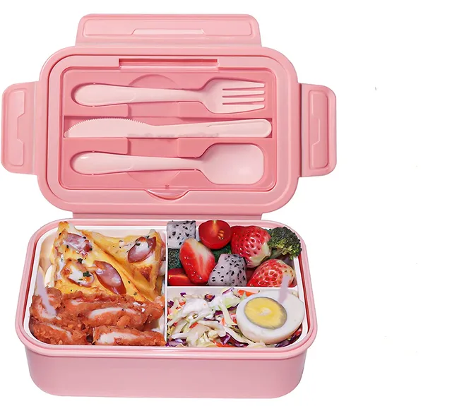 Bento Lunch Box with Utensil Set Leakproof Compartment Large Capacity  Microwaveable Lunch Containers – the best products in the Joom Geek online  store