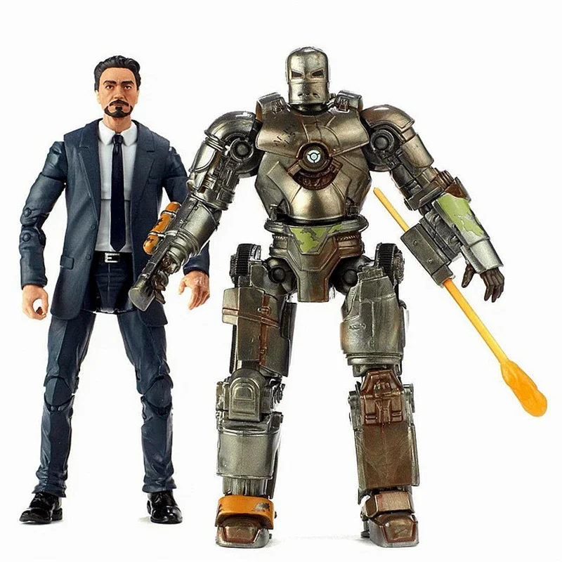 2018 Iron Man Tony Stark with Tony PVC Action Figure Collectible Toy Model 17cm 