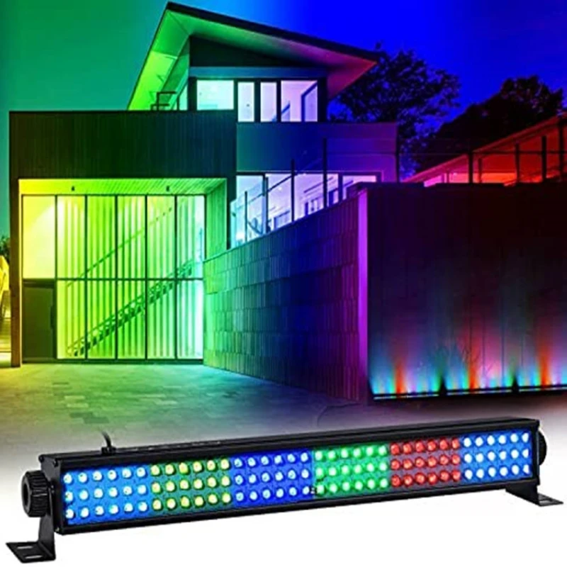 

Disco Dj Light 108pcs Led Wall Washer Light RGB Colors Mixxing Changeable Dmx512 Sound Muisc Auto Home Party Ktv Bar Lighting