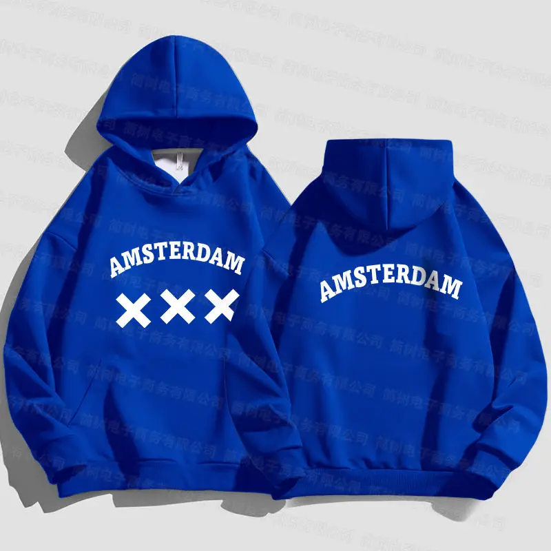 THC AMSTERDAM. Sudadera Para Hombre, Con Cremallera Y Capucha - Gris