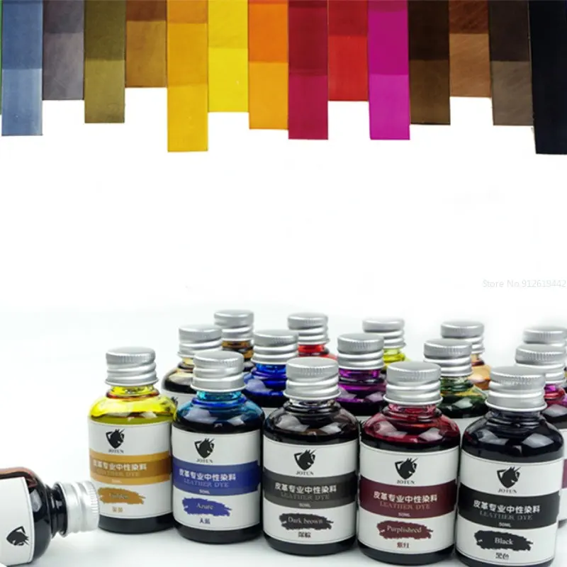 

50ml Leather Color Changing Dye DIY Leather Painting Paint Adjustable Color Dilution Painted Graffiti Alcohol Dye Leather Goods