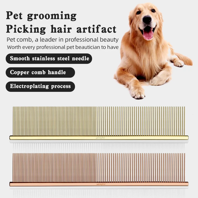 Pet Piano Comb Pick Hair Open Knot Comb Hair Long haired Cat Remove Floating Dense Teeth Sparse Teeth Dog pet hair comb