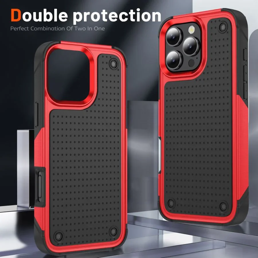 Luxury Hybrid Rugged Heavy-Duty Armor Shockproof Case - Hard Plastic Frame Back Cover