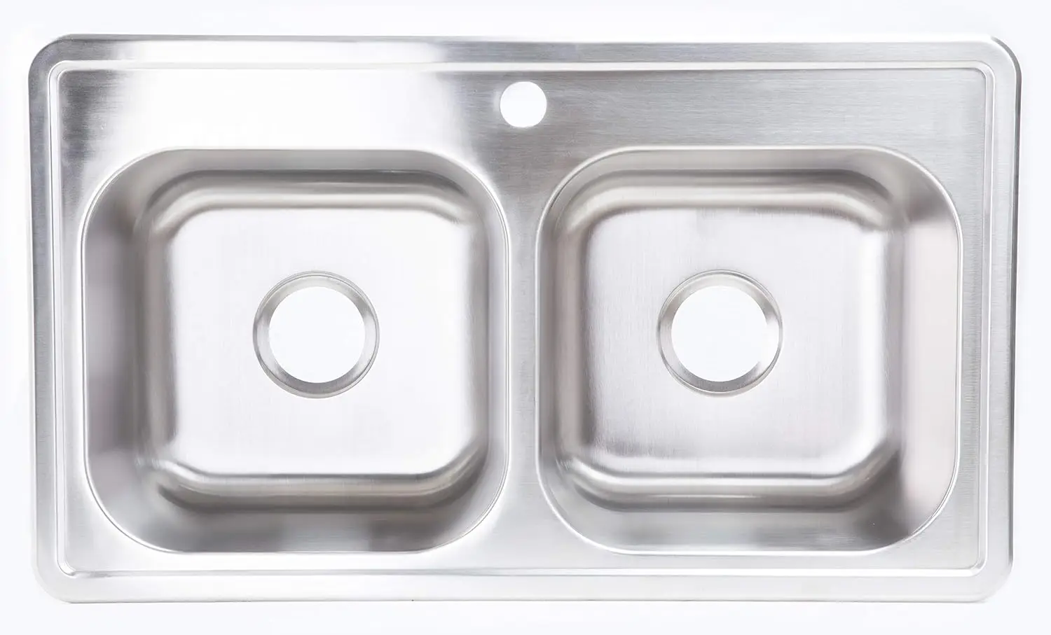 33x19 Kitchen Sink Drop in For Mobile Homes Stainless Steel Deep Double Bowl Sound Pads and Thermal Insulation Coating 6
