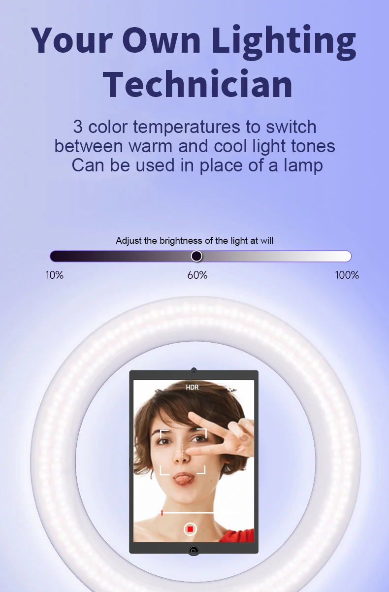 Máquina de fotomatón para iPad, para 10,2 pulgadas/10,5 pulgadas/11 pulgadas/12,9 pulgadas/13 pulgadas, bodas, fiestas, eventos, fotomatón LED portátil para Selfie