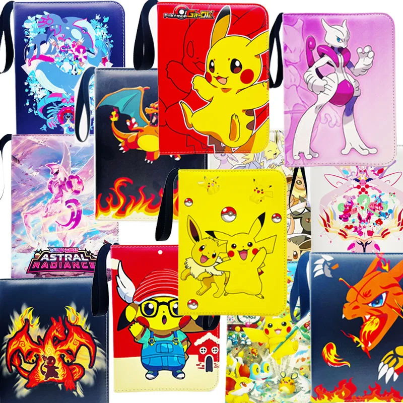 

2023 Pikachu Photo Album Notebook Pokemon Playing Card Map Display Binder GX VMAX Letters Protector Cards Photo Book Folder
