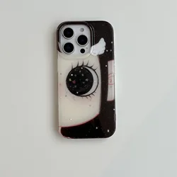 Glittering Big Eyes Comic Girl Cute Dreamy Phone Case - Cartoon INS Collection - iPhone 15 (1)