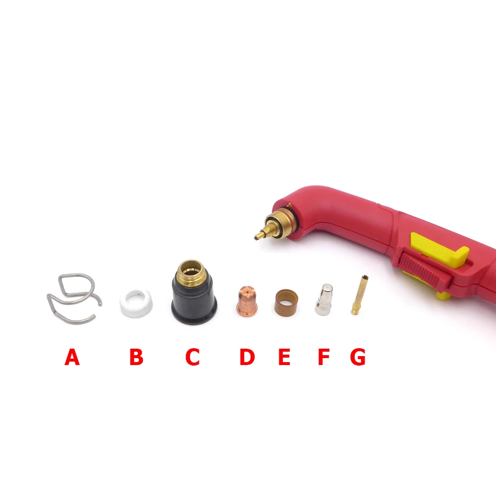 Fit S75 Plasma Cutter Torch Cutting Consumables Stand Off Spring Ceramic Cup Nozzle Tip Swirl Ring Electrode
