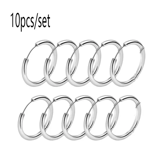 10Pcs Silver