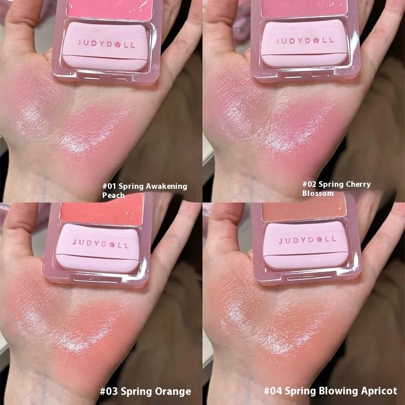 Judydoll Cream Blush Highlighter Palette – Dewy Glow, Multi-Use Makeup Stick für Wangen, Augen und Lippen, Weichzeichnend und Volumen_voghion.com