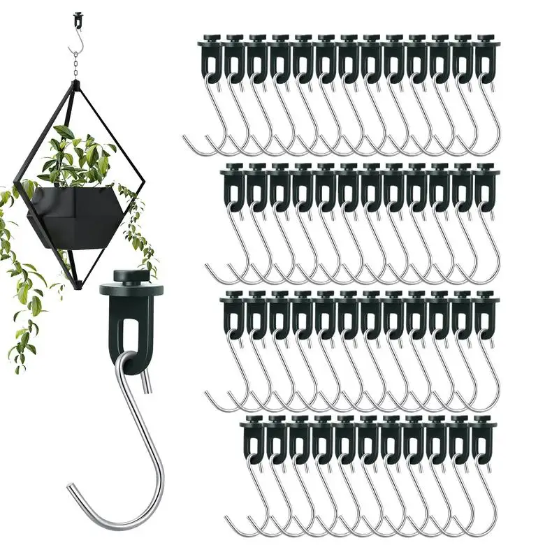 

Greenhouse Fixing Clips S-Shaped Stainless Steel Garden Hooks Heavy Duty Plants Fix Clip & Hooks For Hang Plants Flower Pots