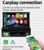 7‘’ Retractable Screen 1Din Car Radio Android 13 Wireless Carplay Multimedia Universal Smart Central Autoradio FM Navigation GPS 2