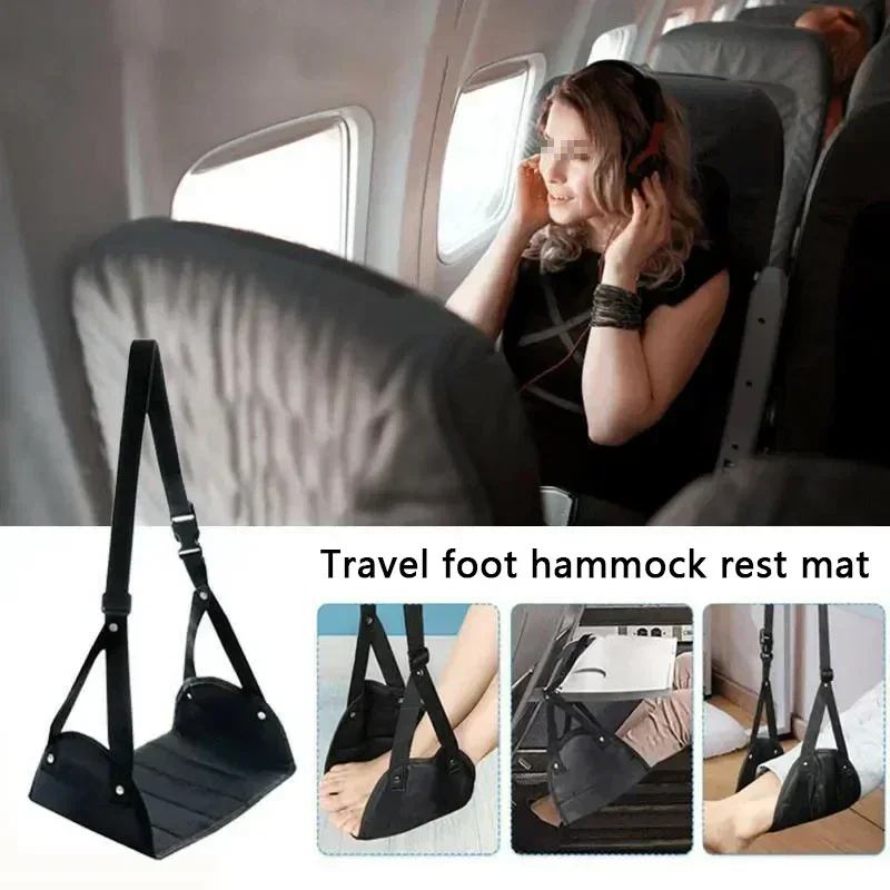 Airplane Footrest Hammock Flight Car Travel Seat Foot Rest Pad Adjustable Train Portable Sleeping Pillows Accessories airplane footrest,foot hammocks