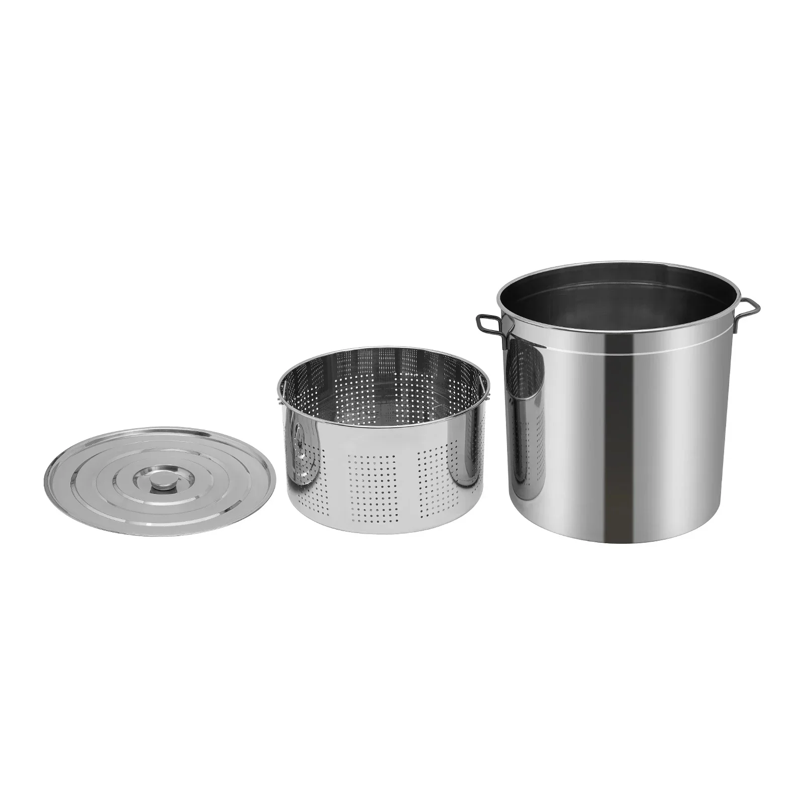 50cm Gastronomie-Kochtopf Suppentopf W | Topf mit Deckel und Korb aus Edelstahl für Restaurants – Detail 4