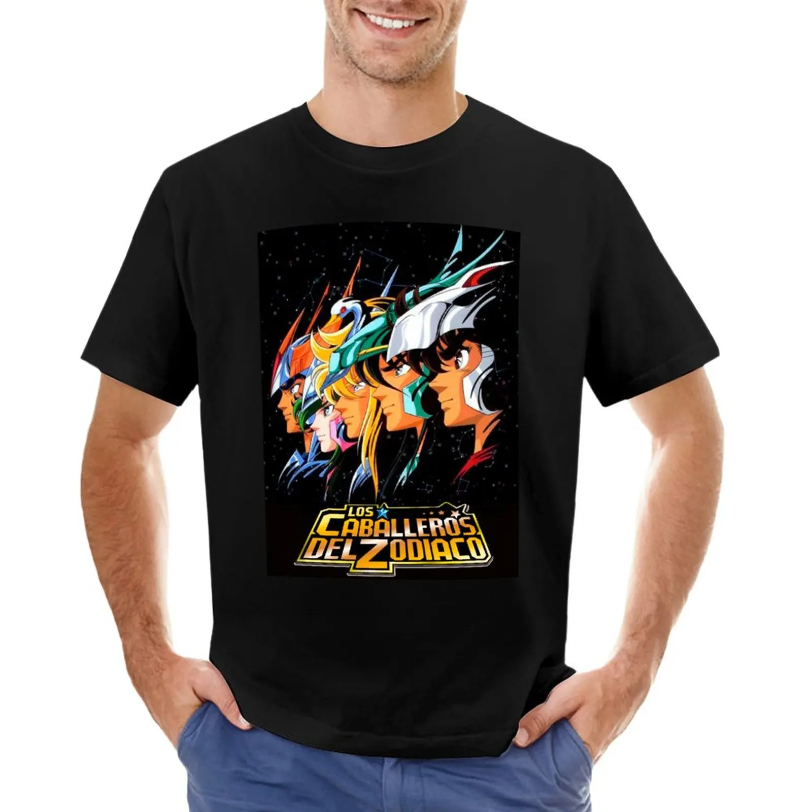 Los Caballeros Del Zodiaco T-Shirt Sport Fans Oversize Summer Clothes Maglietta Da Uomo