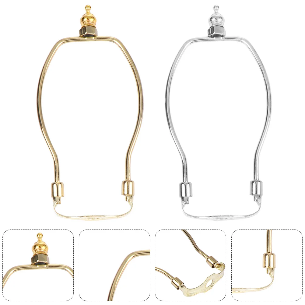 

2 Pcs Lamp Harp Bracket Shade Fitter Light Bulbs Horn Holder Lampshade Base Kit
