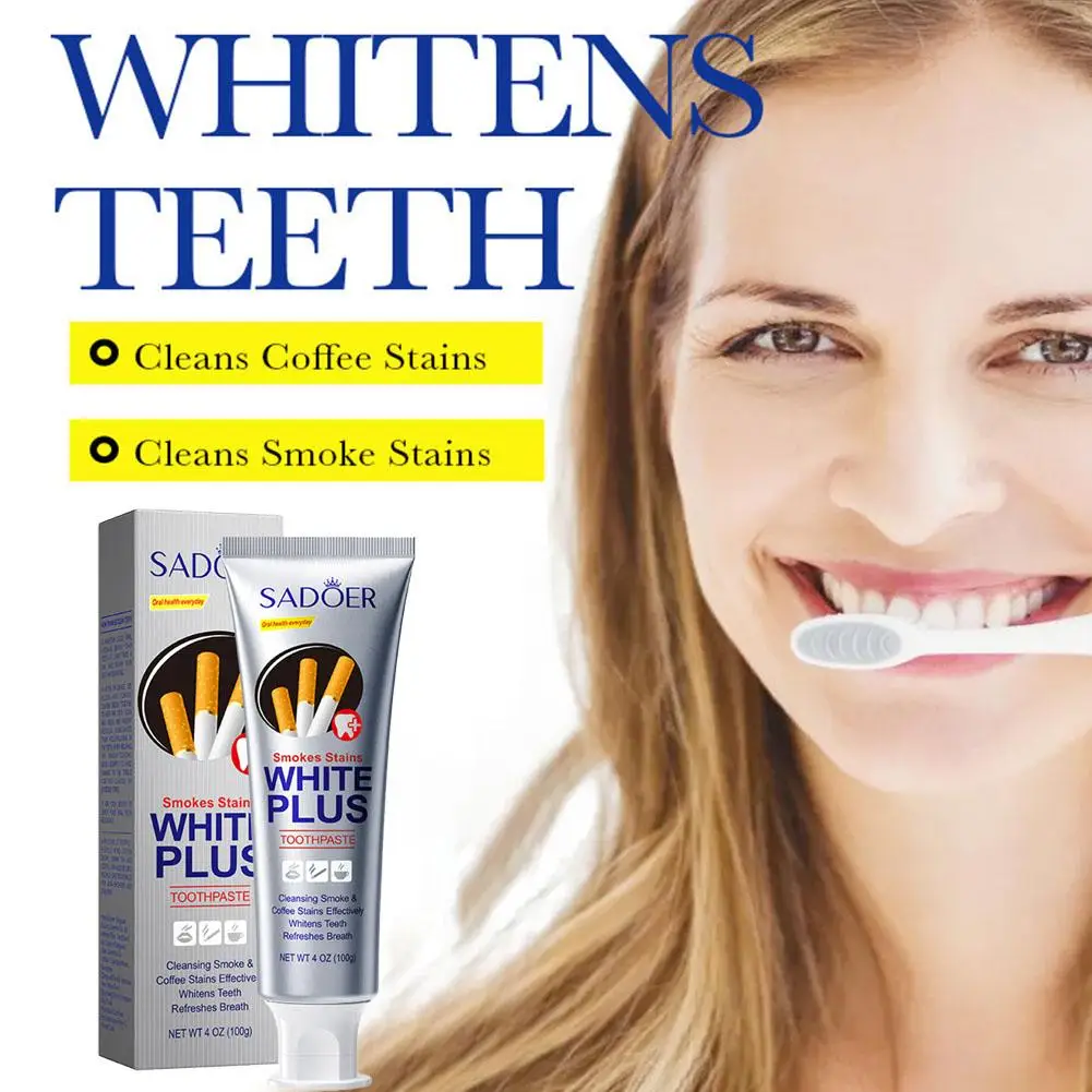 100g Whitening Toothpaste Plaque Removing Paste For Smokers And Coffee Lovers Anti-Cavity Teeth Stain Remover Oral Care