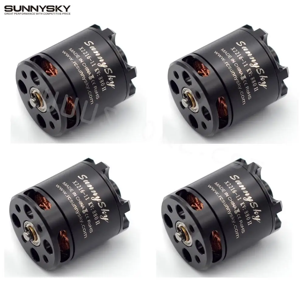 

4set/lot Sunnysky X2216 880KV /1100KV /1250KV/1400KV/1800KV/2400KV Outrunner Brushless Motor For RC Airplane Fixed-wing Aircraft