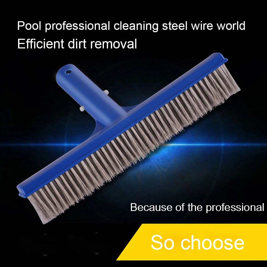 10 Inch Swimming Pool Brush Efficient Wall Scrubber Tiles Washing Tools Pond Maintenance Accessory Flexible Cleaning Tool