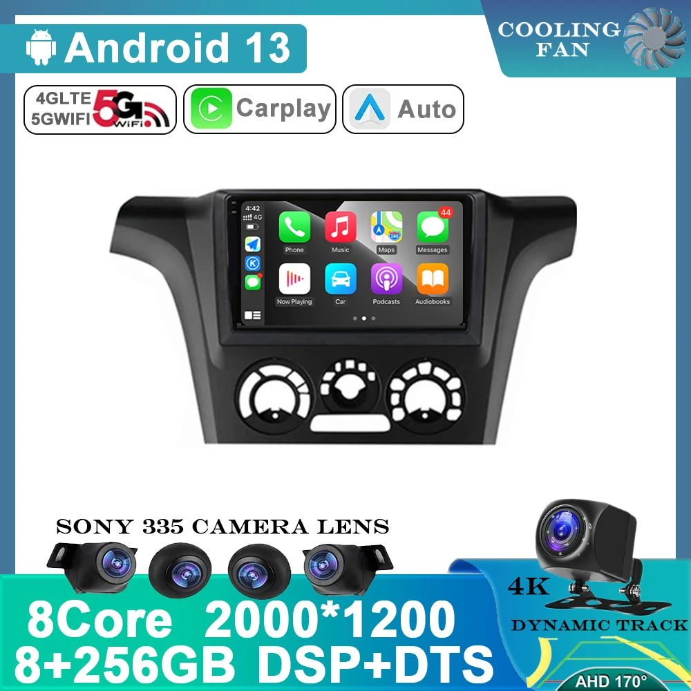 

Android 13 Carplay Auto For Mitsubishi Outlander 1 2002 - 2008 Car Radio Multimedia Video Player Navigation GPS 360 Camera 4G