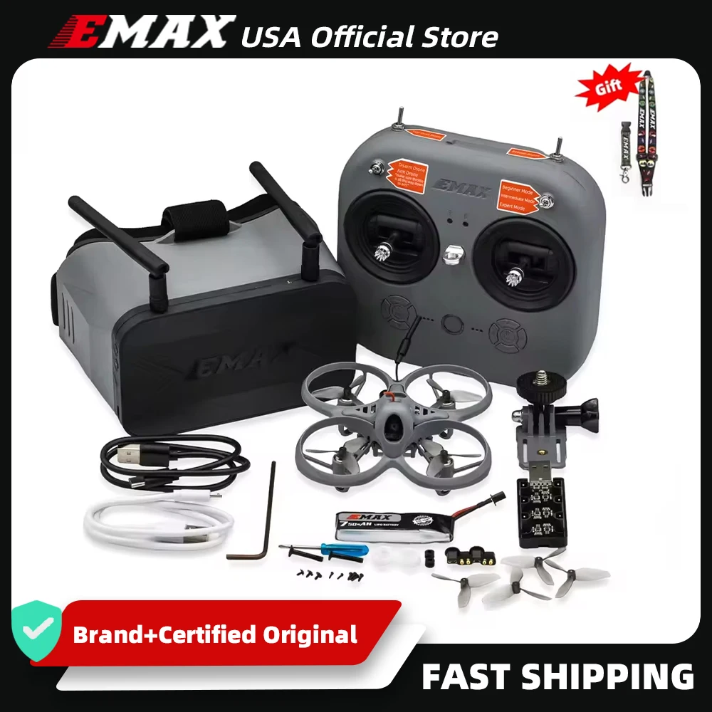 Mini Quadcopter Emax USA Official Tinyhawk Lite BNF RTF FPV Racing Drone 75mm 0806 Motor Nano 3 Camera 25mW/100mW/400mW RC 2.4G ELRS