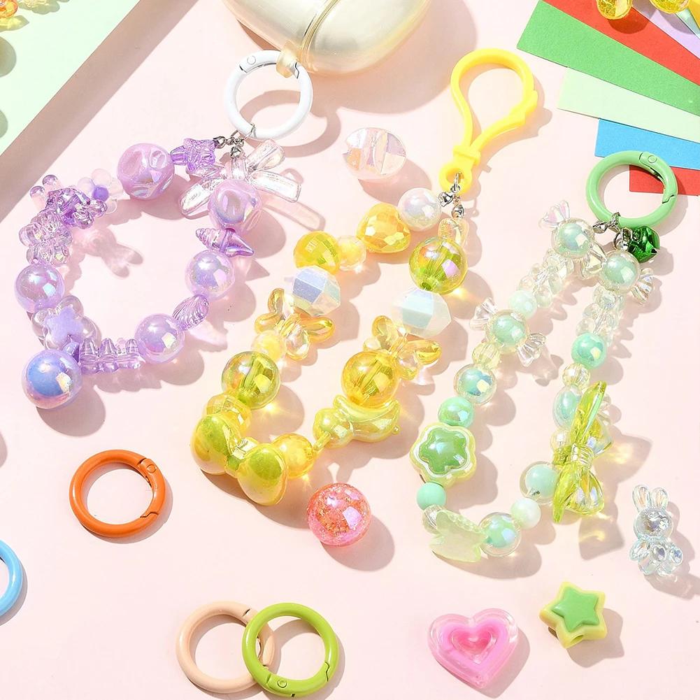 DIY Acrylic Beads Jewelry Kits for Bracelets, Necklaces, Keychains Jewelry Making Supplies & Craft Kits - 5