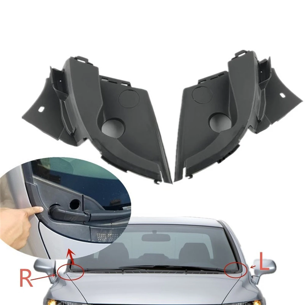 1Pair Front Windshield Wiper Arm Cowl Vent Trim Cover Panel For Honda Civic FA1 FD1 FD2 2006-2011 74220-SNV-H00 74210-SNA-A00