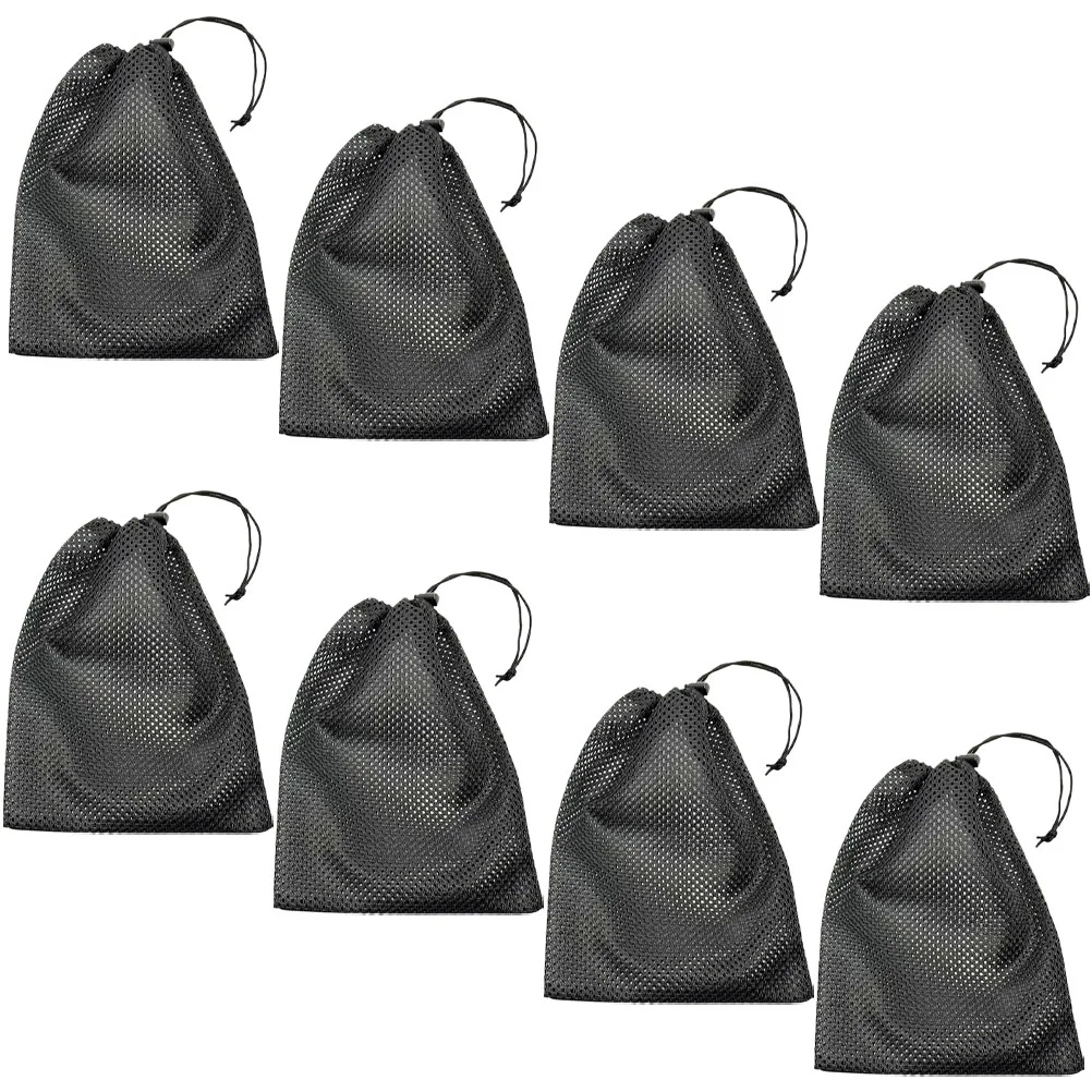 

8 Pcs Drawstring Storage Mesh Bag Small Net with Bags For Sports Laundry Vegetable Travel Stuff Sack Fitness