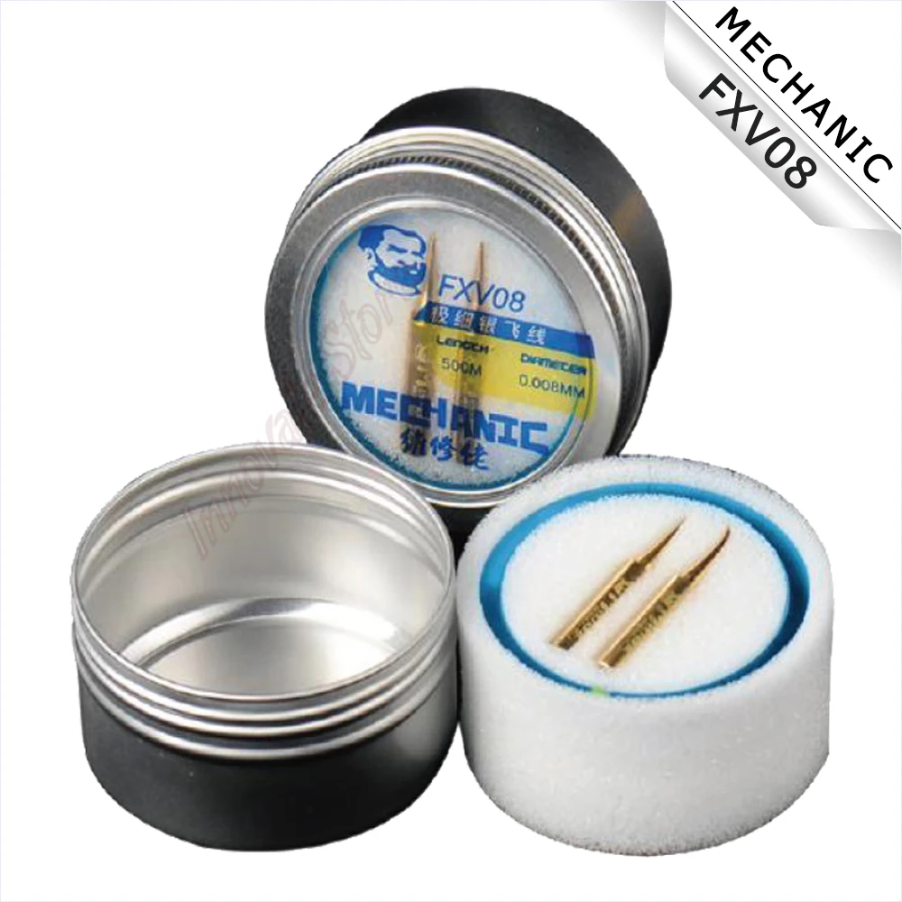 

MECHANIC FXV08 3 in 1 Fine Silver Flying Wire Suit With Solder Iron Tip For Fingerprint Line Maintenance CPU Solder Joint