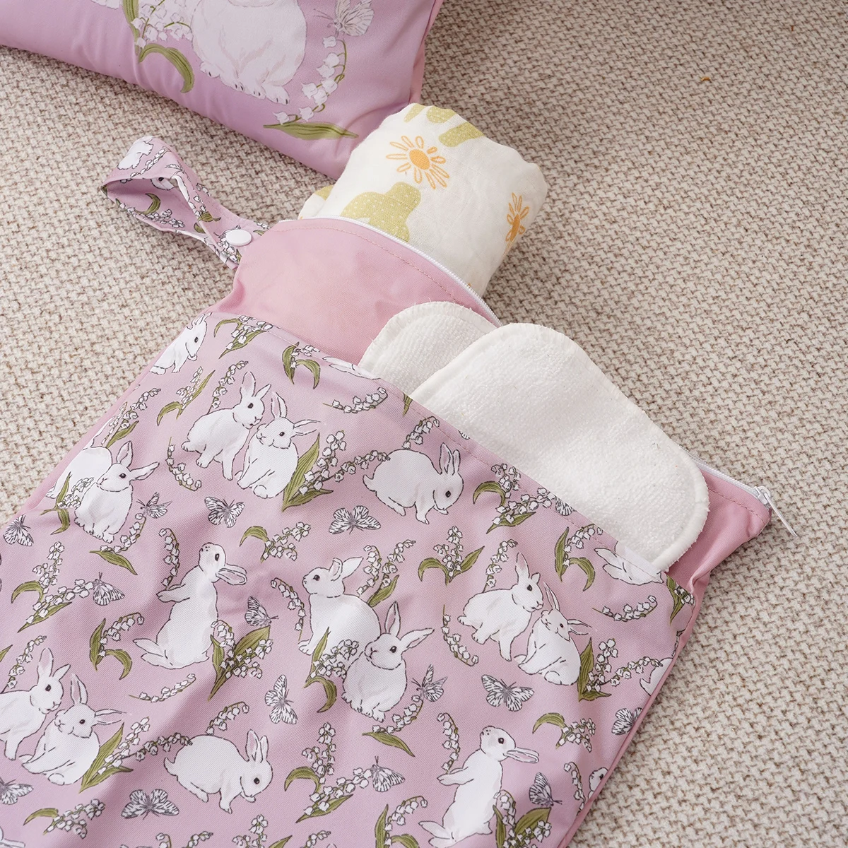 Elinfant 2PCS Waterproof Diaper Bag,Reusable Washable Wet Dry Bag For Gym,Beach,Pool,Portable Storage Bag,For Age - Image 3