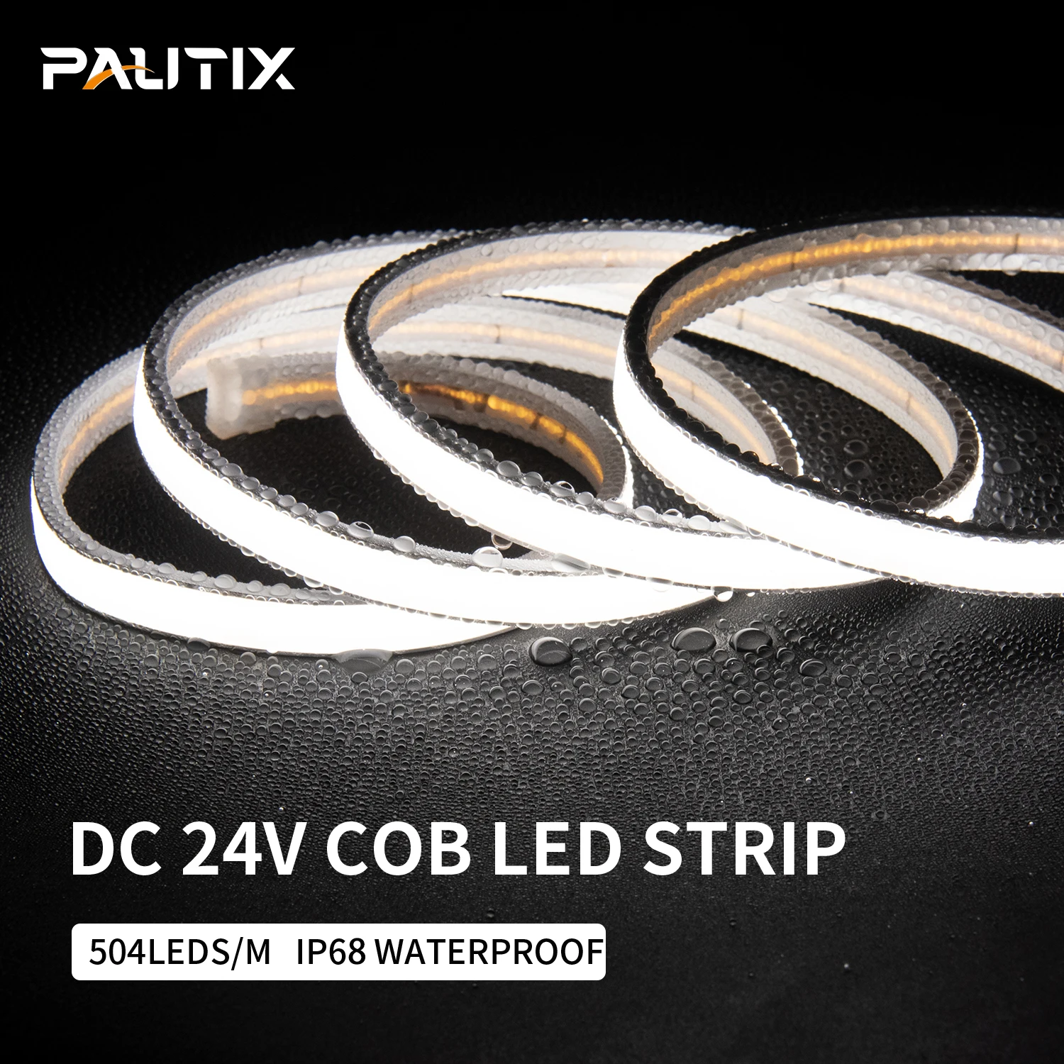 

PAUTIX IP68 Waterproof COB Strip LED Light Bar 504 LEDs/M DC 24V Flexible High Density LED Tape for Outdoor Indoor Room Decor