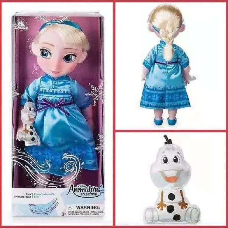 Disney Salon Dolls 40cm Large-sized Plush Toys Frozen Elsa