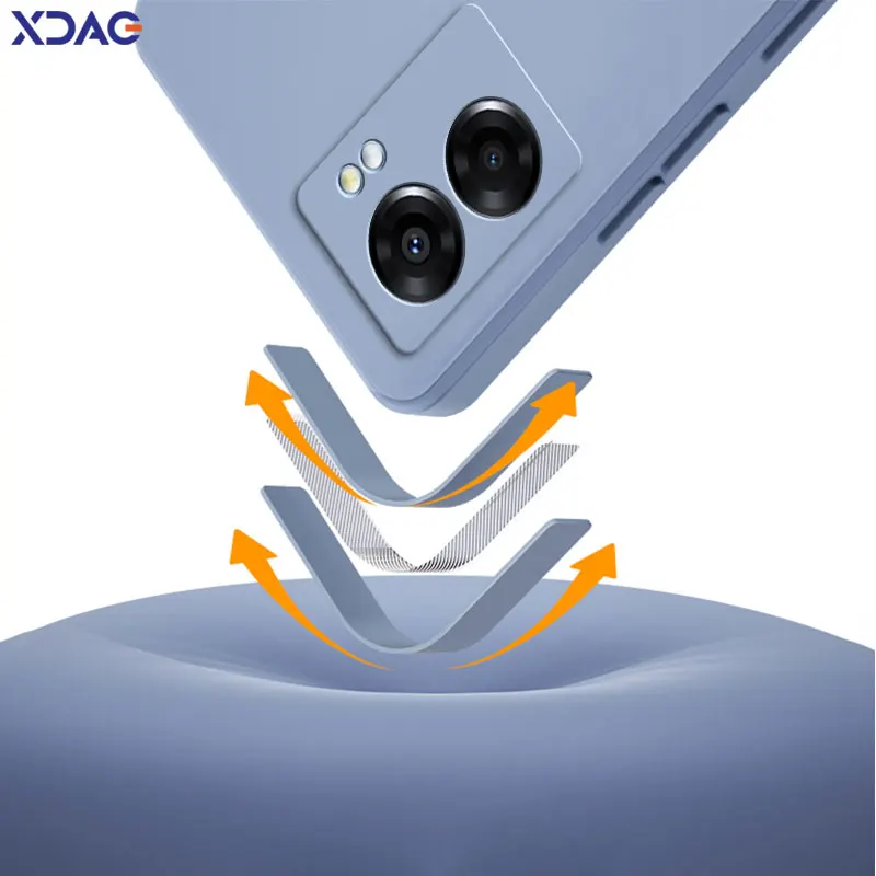 Premium Square Liquid Silicone Soft Phone Case - Shockproof, Ultra-Slim, Matte Finish