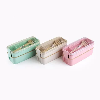Cute Lunch Boxes Chopsticks Microwave Safe Lunch Food Container Bento Box Leakproof Lunch Container