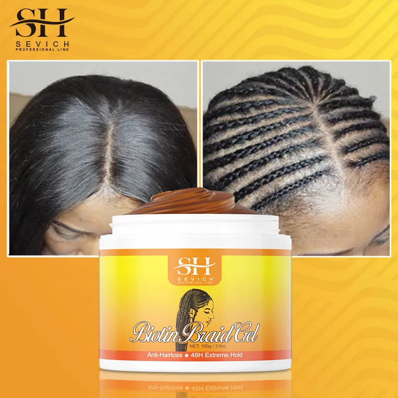 100g Hair Braiding Gel Styling Waxes Cream Edges Braid Wax Twist Strong Hold Pomade Anti-Frizz Hair Care Dreadlocks Styling Wax 3