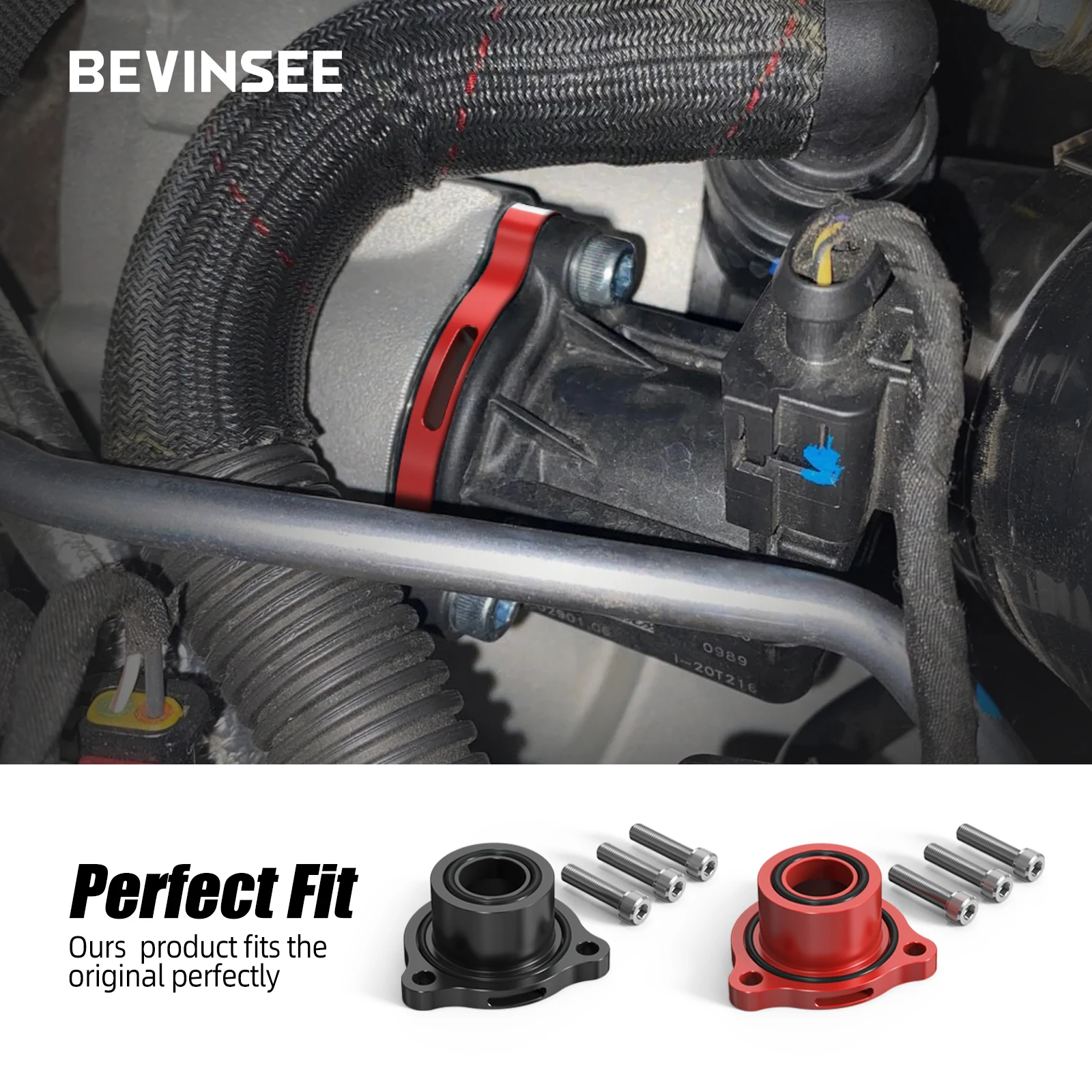 Atmospheric Blow-off Valve Spacer Adapter For Audi A3 8V A4 B9 A5 8W TT S3 RS3 VW Golf Mk7/7.5 GTI/R 1.8T 2.0T