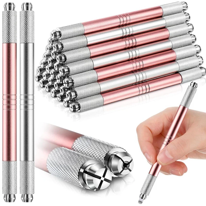 

30 Count Microblading Pen Double Sided Microblading Handle Microblading Eyebrow Pencil Waterproof Cosmetic, No Blades Durable