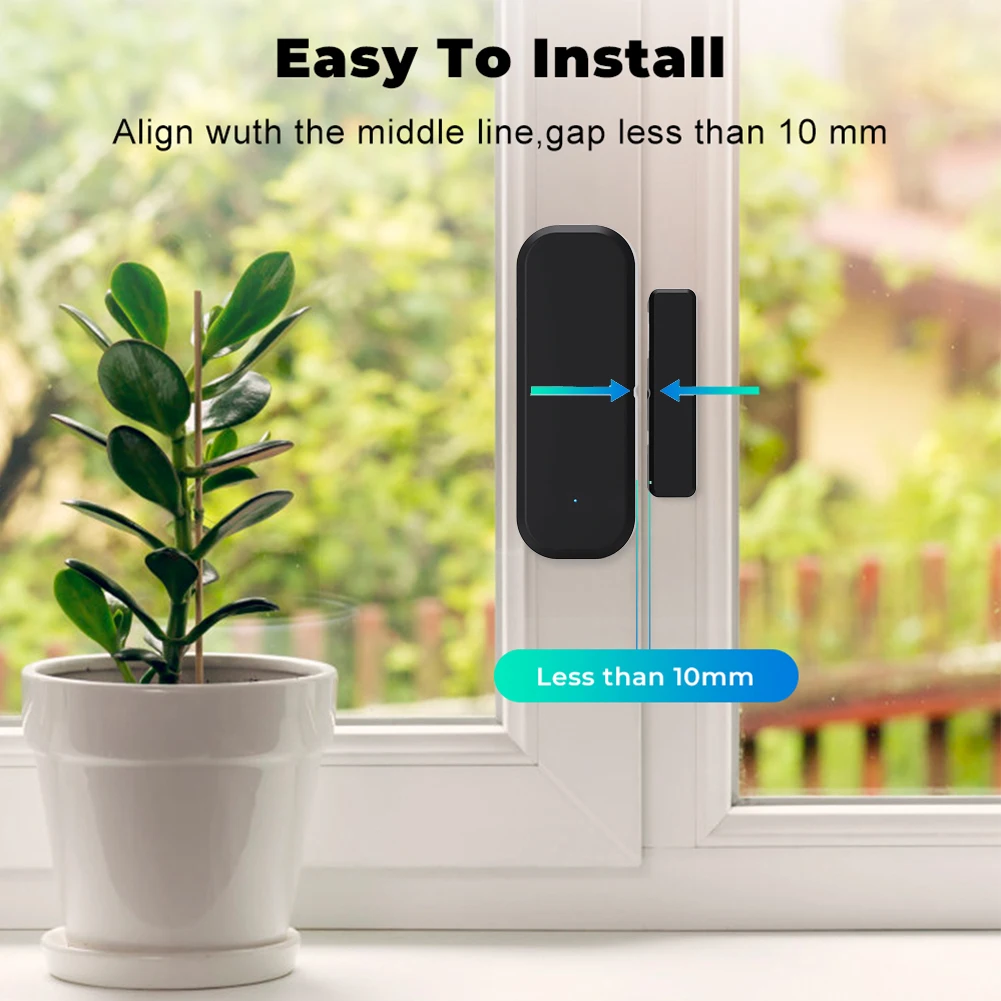 For WiFi Door Sensor Window Sensor Home Wireless Door Detector Life APP Remote Control For Alexa G-oogle Home