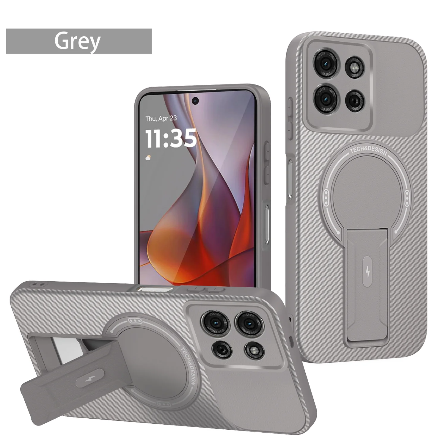 Enhanced Magnetic Mount Protective Phone Case with Smart Cover