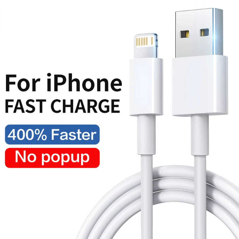 

For iPad iPod Lightning 3A 3.0 20W USB Cable for iPhone 14 11 12 13 Pro Max 8 Plus X Xr Phone Fast Charging Data Sync