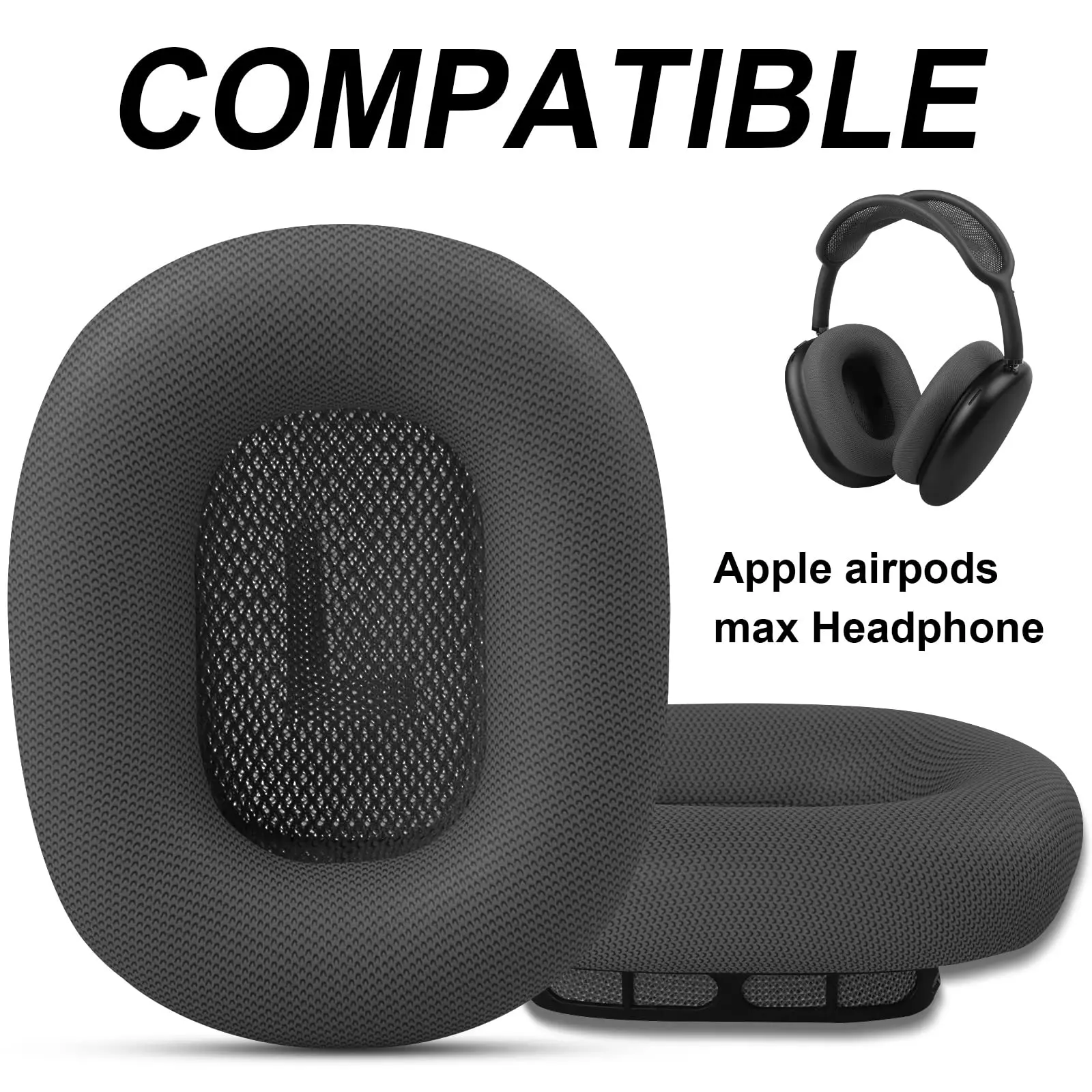 Coussinets De Remplacement Pour AirPods Max – Gris, Argent, Rose, Vert, Bleu – Confort Et Isolation Sonore - 9