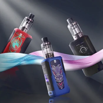 Batería electrónica de los equipos 1800mah de la MOD de la caja de la pluma 120w del vape 2,5 ml atomizador pantalla oled e cigarrillos vaporizador humo shisha ecig vaper_Electronic vape pen 120w caja mod kits 1800mah batería 2 5 ml destruidos sobre pantalla OLED